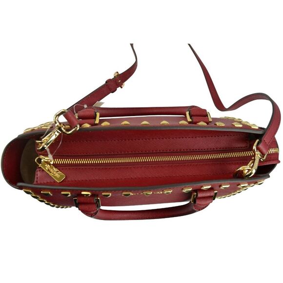 NWT Michael Kors CHERRY RED Selma Stud Medium - Picture 6 of 7